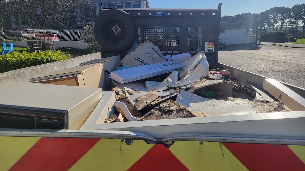 Loading a house clearance into the van
